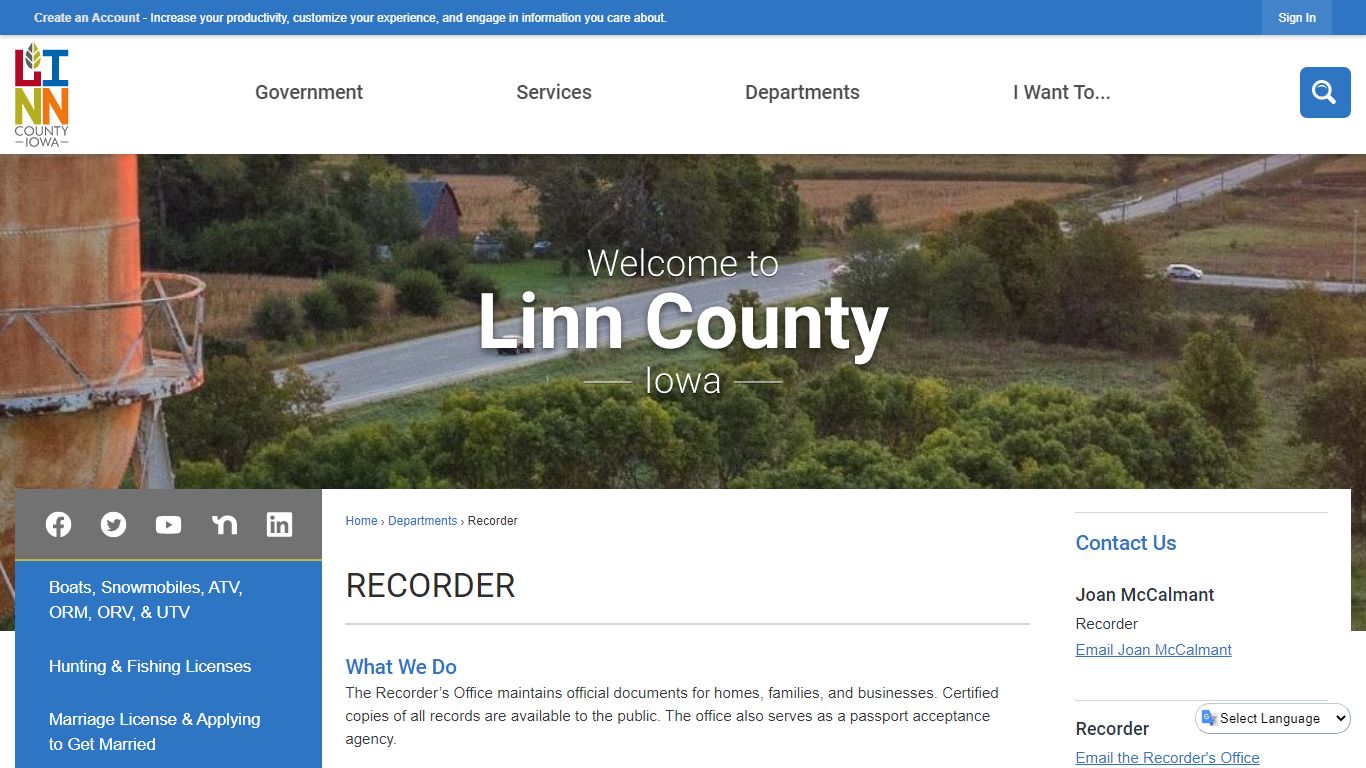 Recorder | Linn County, IA - Official Website